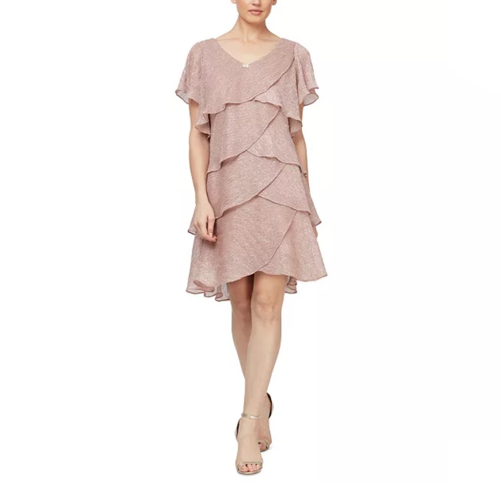 Elegant Tiered Layered Shimmer Dress